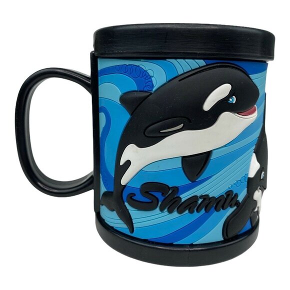 Sea World 3D Shamu Mug Killer Whale Orca Plastic Kids Park Souvenir "I Love YOU" - Picture 3 of 7